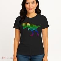 Dot Day Dinosaur TRex Women's T-Shirt thumb 4