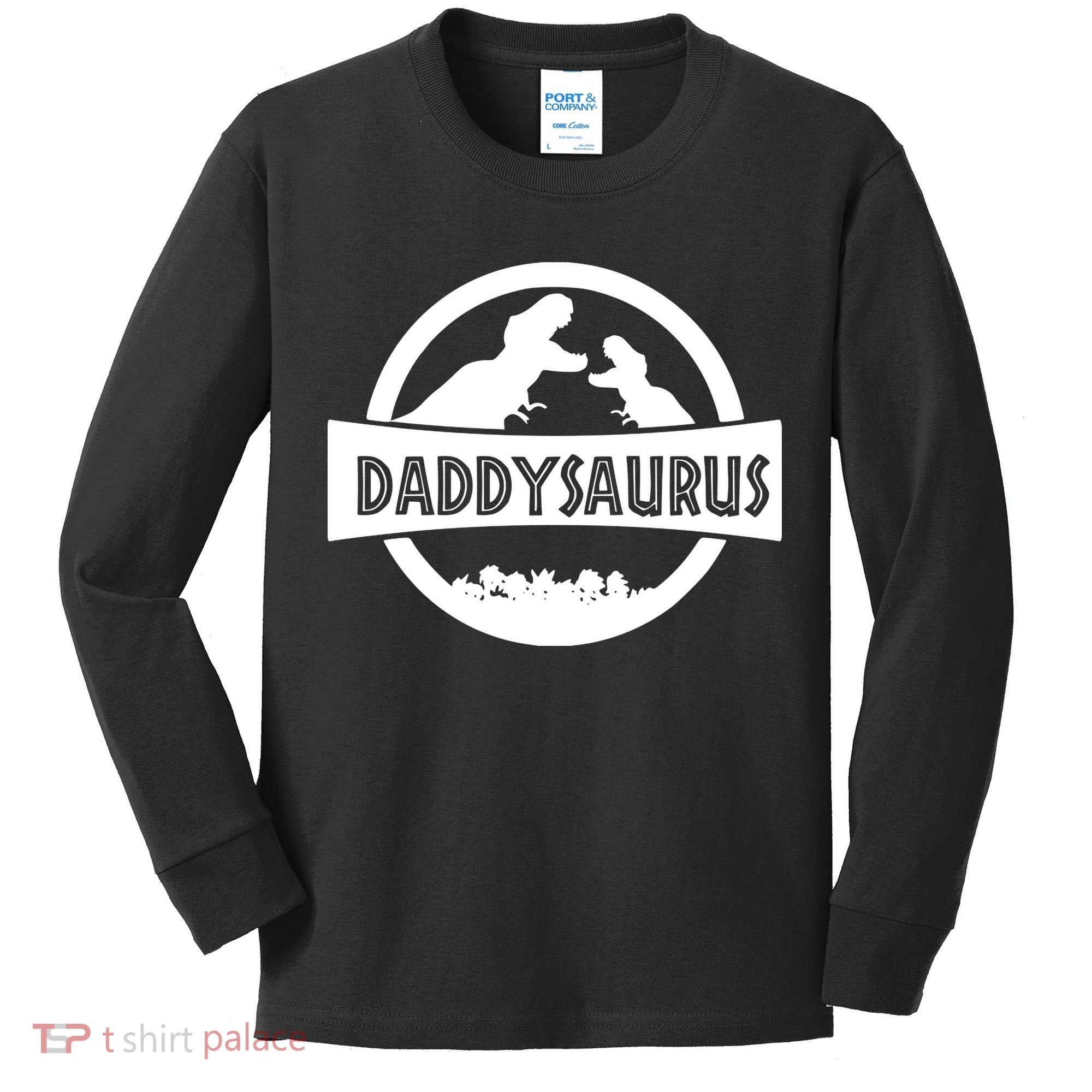 Daddy Dinosaur Daddysaurus Kids Long Sleeve Shirt