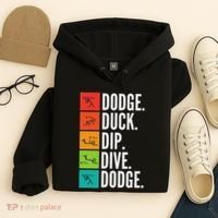 Duck Dip Dive I Ball Games I Funny Dodgeball Hoodie thumb 4