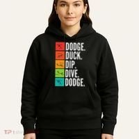 Duck Dip Dive I Ball Games I Funny Dodgeball Hoodie thumb 5