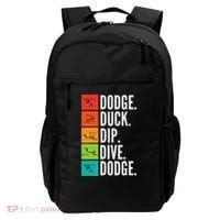 Duck Dip Dive I Ball Games I Funny Dodgeball Backpack thumb 0