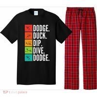 Duck Dip Dive I Ball Games I Funny Dodgeball Pajama Set thumb 0