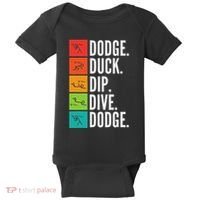 Duck Dip Dive I Ball Games I Funny Dodgeball Baby Bodysuit thumb 0