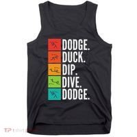 Duck Dip Dive I Ball Games I Funny Dodgeball Tank Top thumb 0