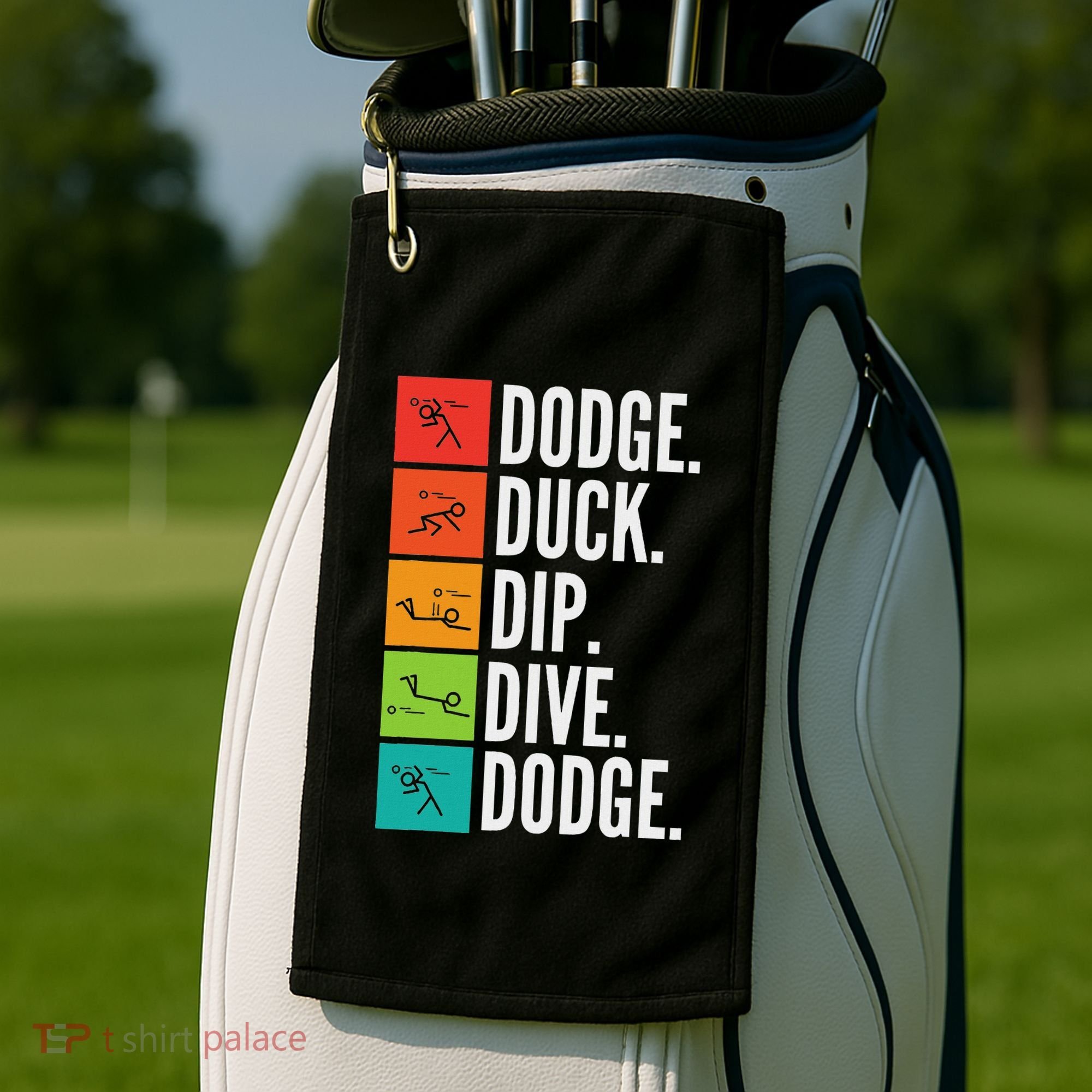 Duck Dip Dive I Ball Games I Funny Dodgeball Golf Towel