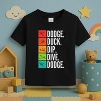 Duck Dip Dive I Ball Games I Funny Dodgeball Toddler T-Shirt thumb 3