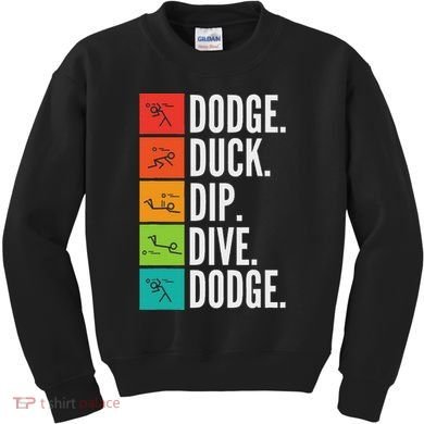 Duck Dip Dive I Ball Games I Funny Dodgeball Kids Sweatshirt