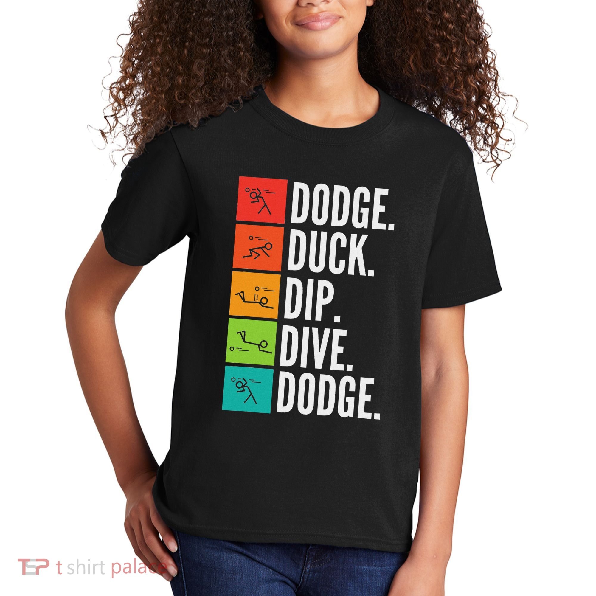 Duck Dip Dive I Ball Games I Funny Dodgeball Kids T-Shirt