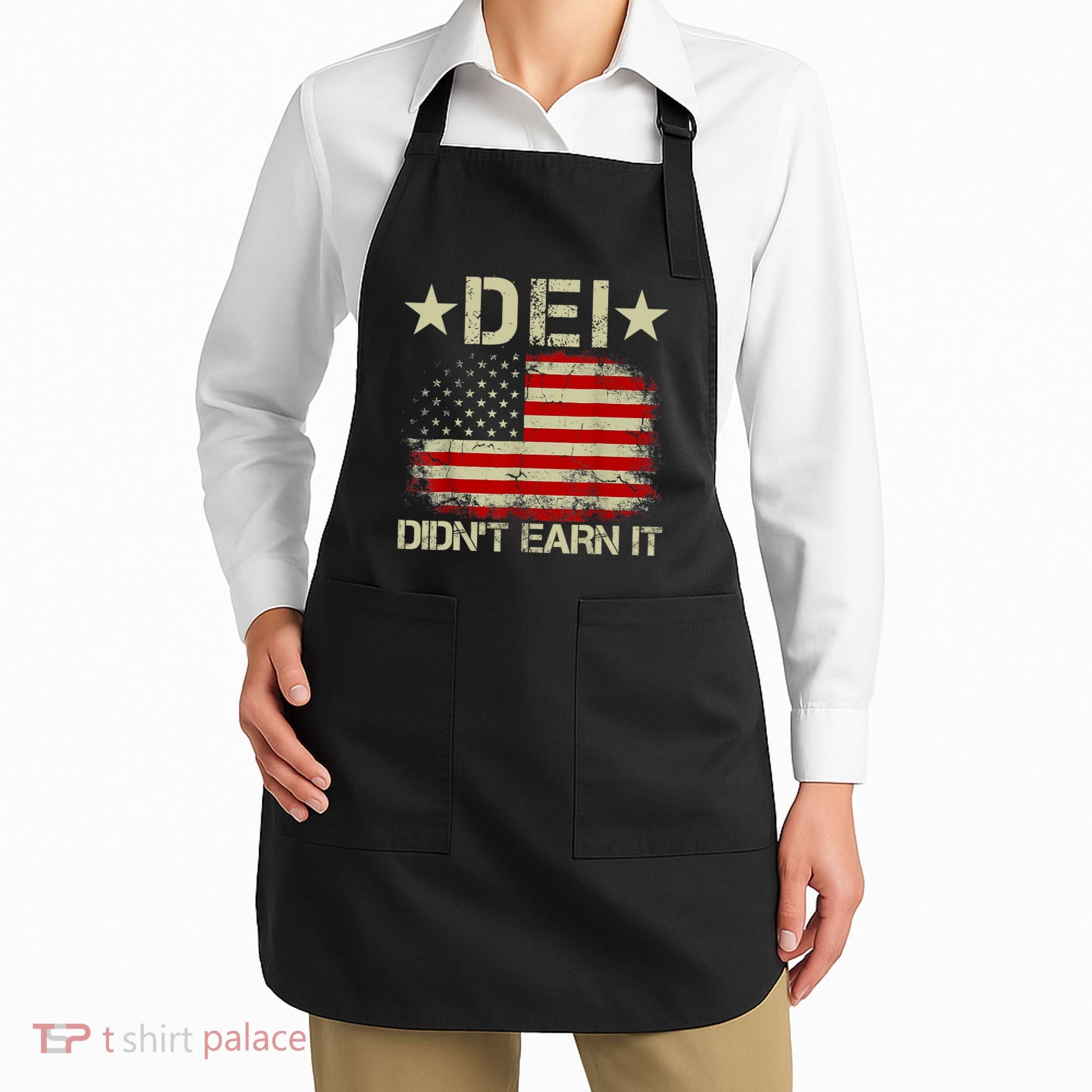 Dei Dei DidnT Earn It Joke Funny Apron
