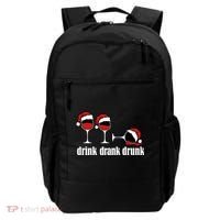 Drink Drank Drunk Funny Christmas Wine Grammar Backpack thumb 0