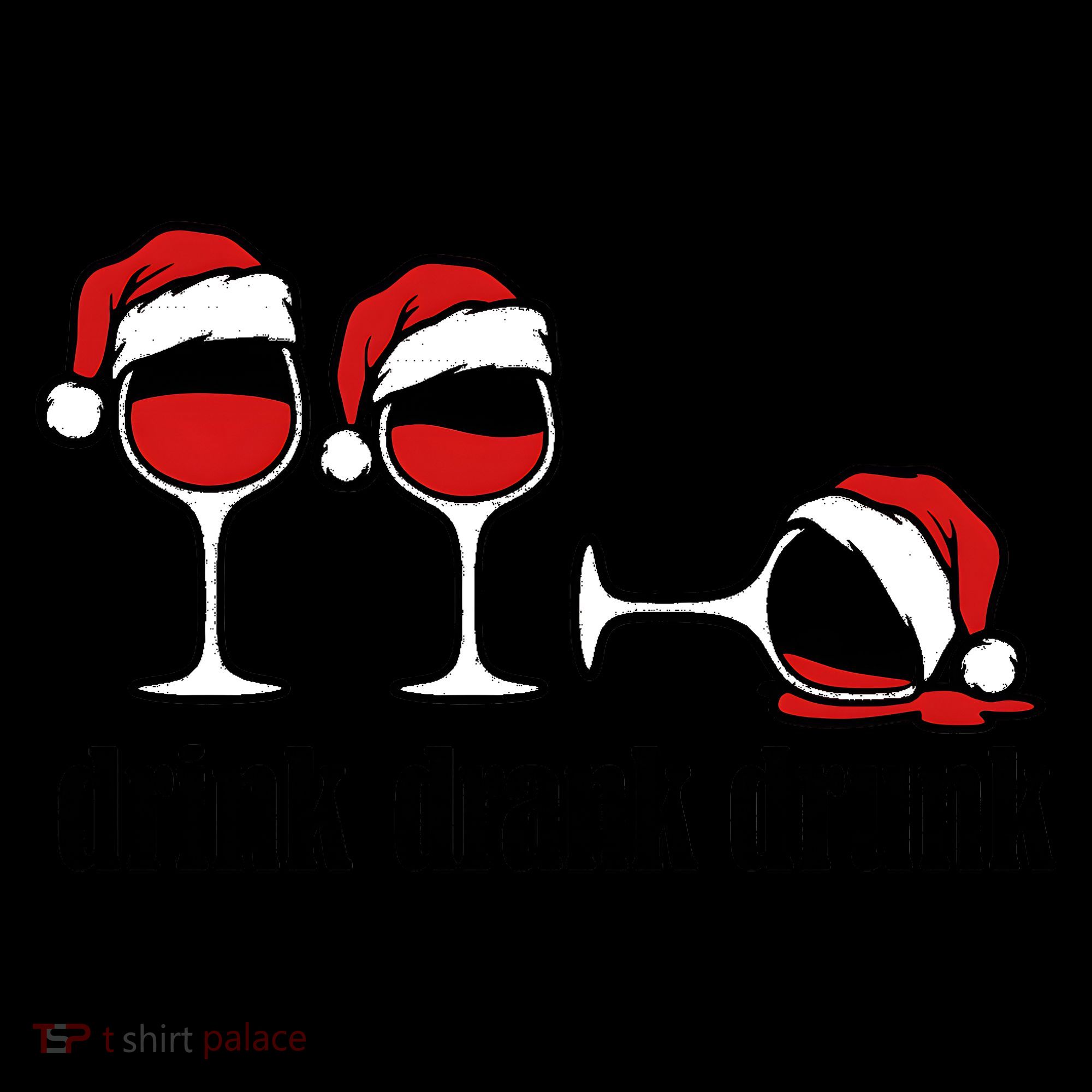 Drink Drank Drunk Funny Christmas Wine Grammar Coffee Mug