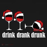 Drink Drank Drunk Funny Christmas Wine Grammar Pajama Set thumb 2