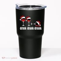 Drink Drank Drunk Funny Christmas Wine Grammar Tumbler thumb 0