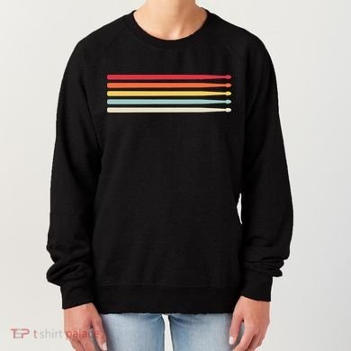 Drummer Drumsticks Drum Sticks Retro Vintage Drumming Women's Sweatshirt