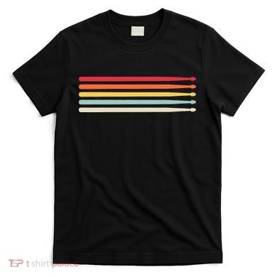 Drummer Drumsticks Drum Sticks Retro Vintage Drumming T-Shirt