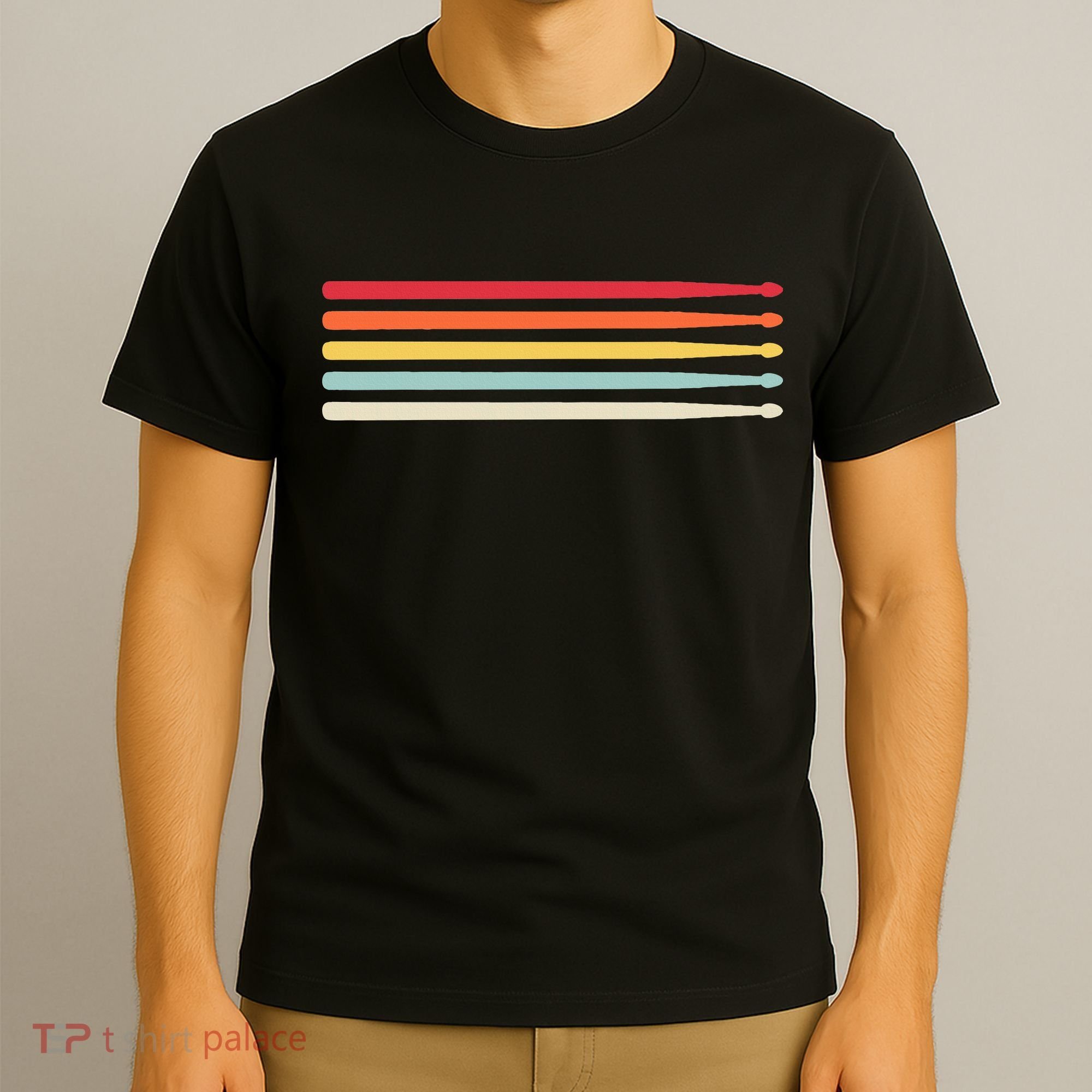 Drummer Drumsticks Drum Sticks Retro Vintage Drumming T-Shirt