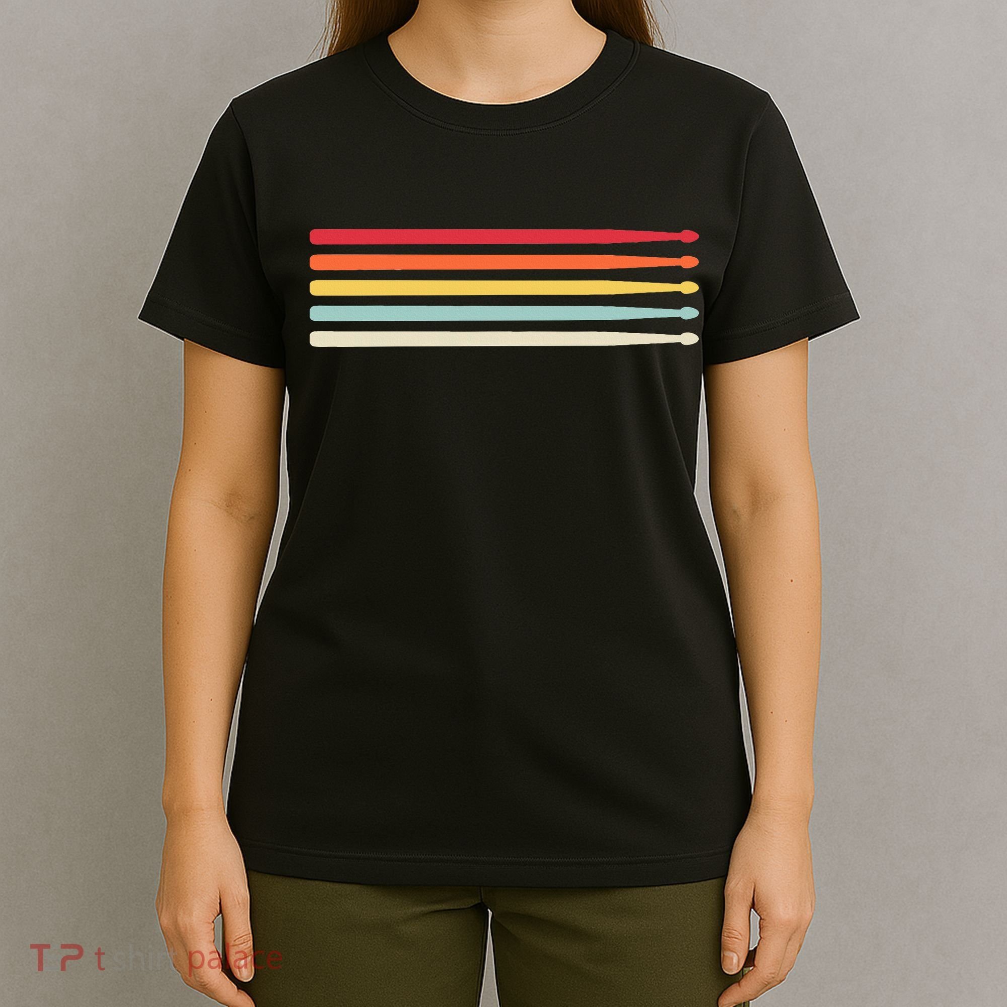 Drummer Drumsticks Drum Sticks Retro Vintage Drumming T-Shirt