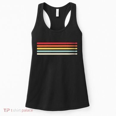Drummer Drumsticks Drum Sticks Retro Vintage Drumming Women's Tank Top