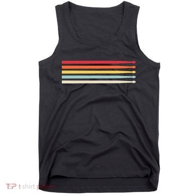 Drummer Drumsticks Drum Sticks Retro Vintage Drumming Tank Top