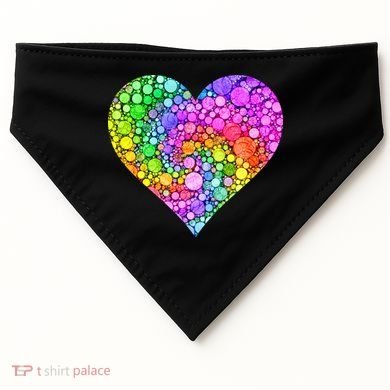 Dot Day Dotted Colorful Heart Of Dots USA-Made Doggie Bandana