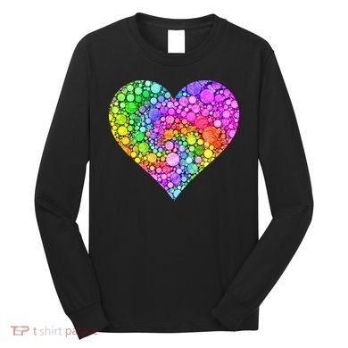 Dot Day Dotted Colorful Heart Of Dots Long Sleeve Shirt
