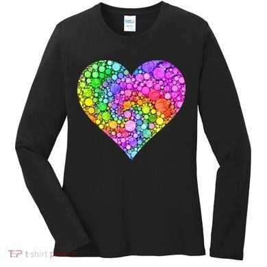 Dot Day Dotted Colorful Heart Of Dots Women's Long Sleeve Shirt
