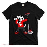 Dabbing Dalmatian Dog Switzerland Curling Fans Jersey Sports Gift T-Shirt thumb 0