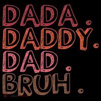 Dada Daddy Dad Bruh Funny Fatherhood Timeline Fathers Day Stripe Pom Pom Beanie thumb 2