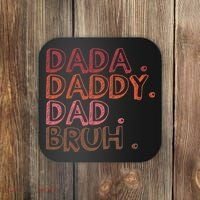 Dada Daddy Dad Bruh Funny Fatherhood Timeline Fathers Day Coaster thumb 0