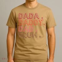Dada Daddy Dad Bruh Funny Fatherhood Timeline Fathers Day T-Shirt thumb 3