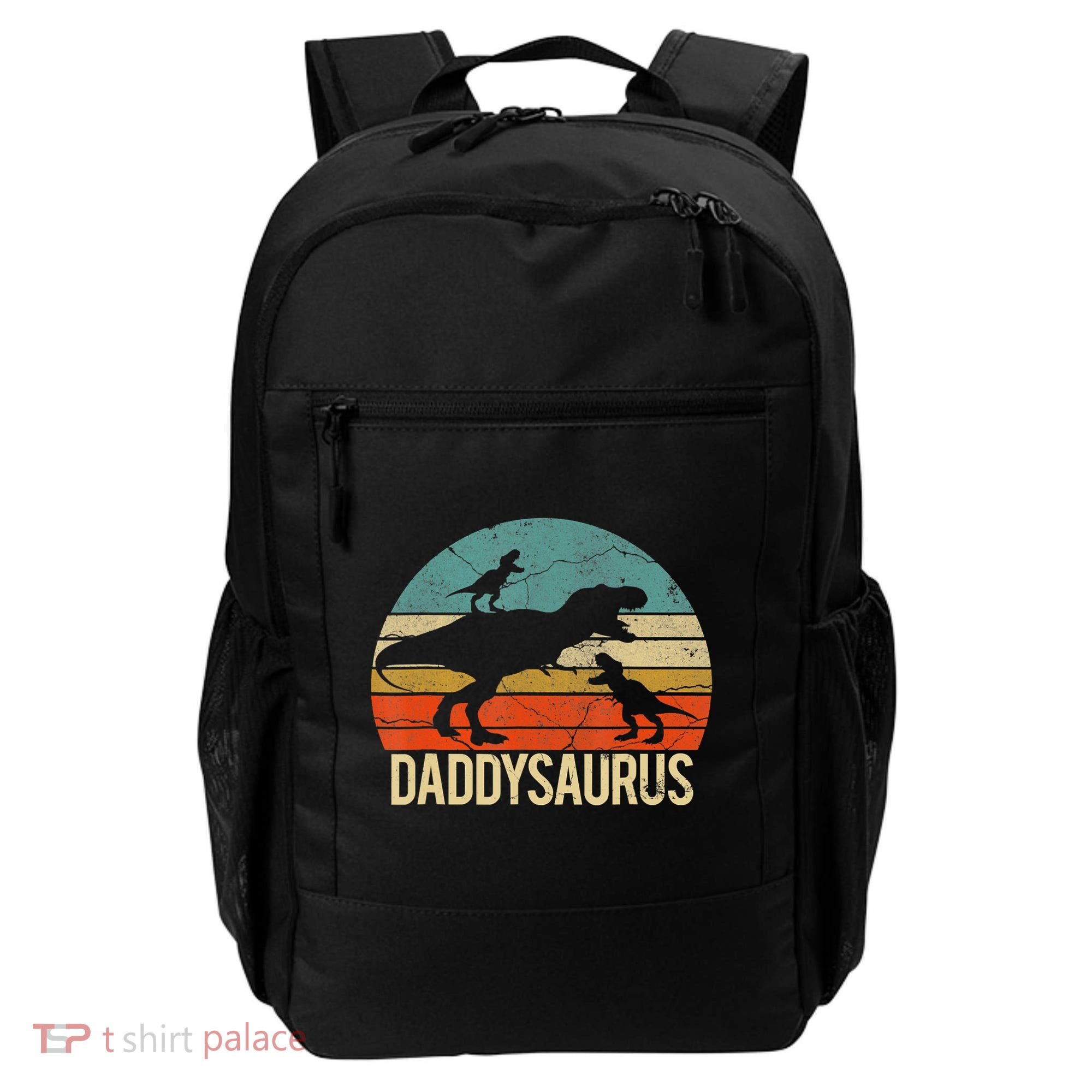 Daddy Dinosaur Daddysaurus 2 Two Christmas For Dad Backpack
