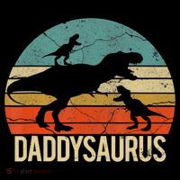 Daddy Dinosaur Daddysaurus 2 Two Christmas For Dad Backpack thumb 2