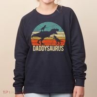 Daddy Dinosaur Daddysaurus 2 Two Christmas For Dad Women's Sweatshirt thumb 0