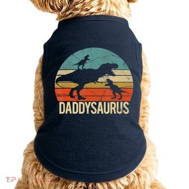 Daddy Dinosaur Daddysaurus 2 Two Christmas For Dad Doggie Tank