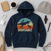 Daddy Dinosaur Daddysaurus 2 Two Christmas For Dad Hoodie thumb 3