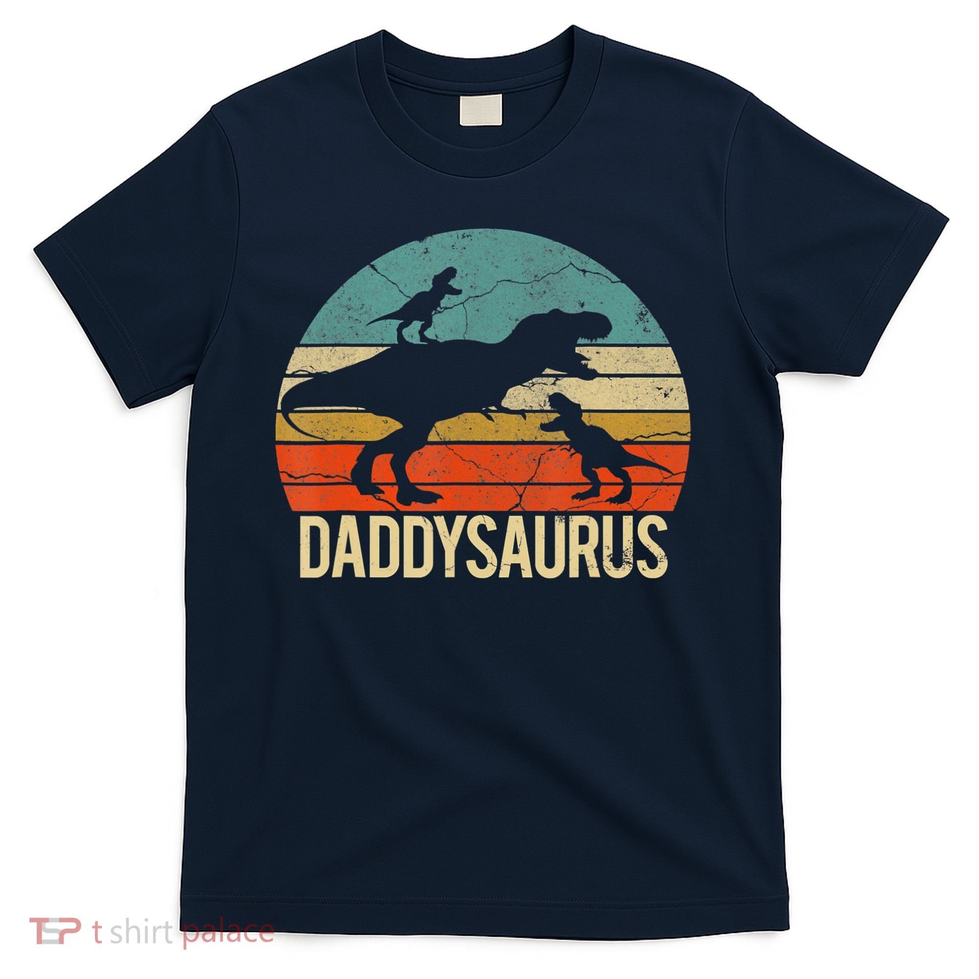 Daddy Dinosaur Daddysaurus 2 Two Christmas For Dad T-Shirt