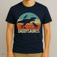 Daddy Dinosaur Daddysaurus 2 Two Christmas For Dad T-Shirt thumb 3