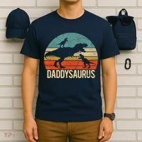 Daddy Dinosaur Daddysaurus 2 Two Christmas For Dad T-Shirt thumb 6