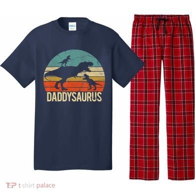 Daddy Dinosaur Daddysaurus 2 Two Christmas For Dad Pajama Set