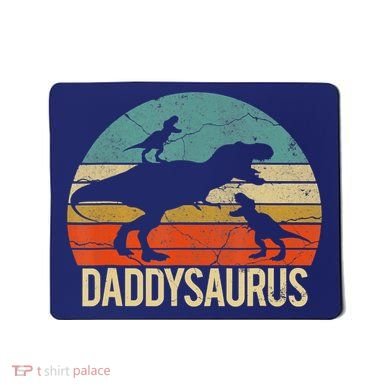 Daddy Dinosaur Daddysaurus 2 Two Christmas For Dad Mousepad