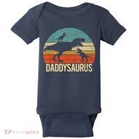 Daddy Dinosaur Daddysaurus 2 Two Christmas For Dad Baby Bodysuit thumb 0