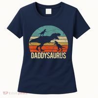 Daddy Dinosaur Daddysaurus 2 Two Christmas For Dad Women's T-Shirt thumb 0