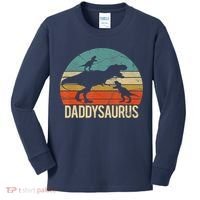 Daddy Dinosaur Daddysaurus 2 Two Christmas For Dad Kids Long Sleeve Shirt thumb 0