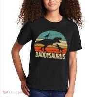 Daddy Dinosaur Daddysaurus 2 Two Christmas For Dad Kids T-Shirt thumb 2
