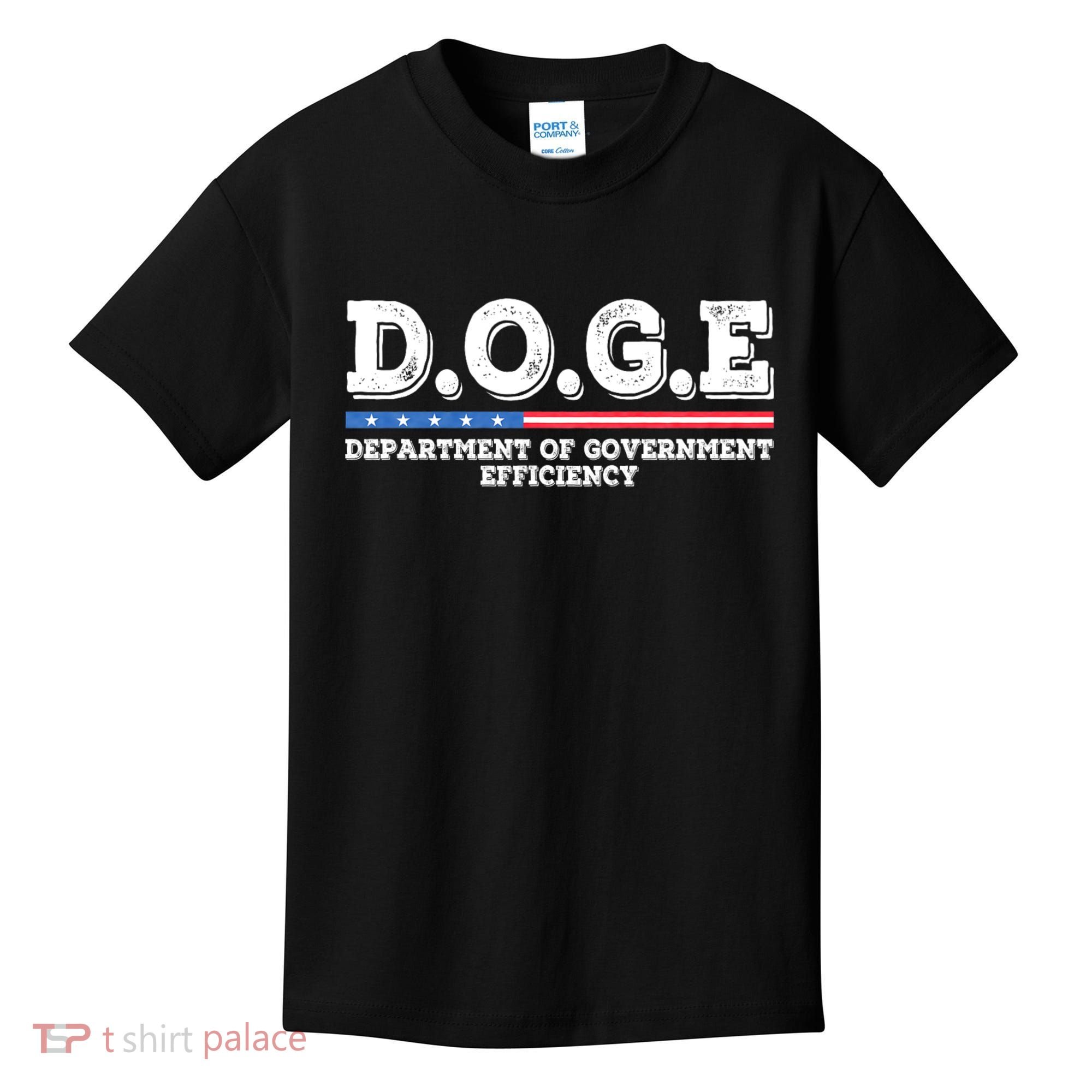 Doge D.O.G.E. Department Of Government Efficiency Kids T-Shirt
