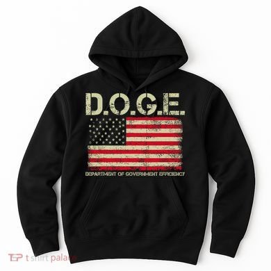D.O.G.E Doge Department Of Government Efficiency On Back Hoodie