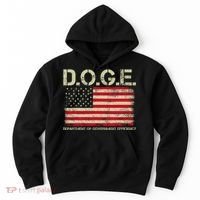 D.O.G.E Doge Department Of Government Efficiency On Back Hoodie thumb 0