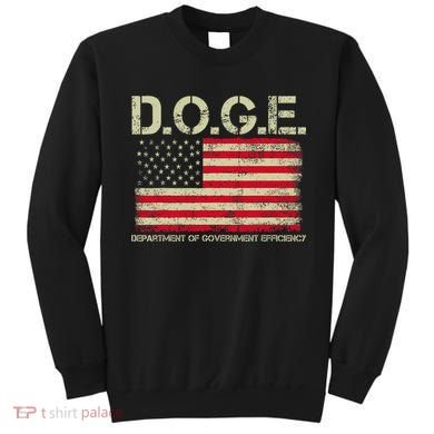 D.O.G.E Doge Department Of Government Efficiency On Back Sweatshirt