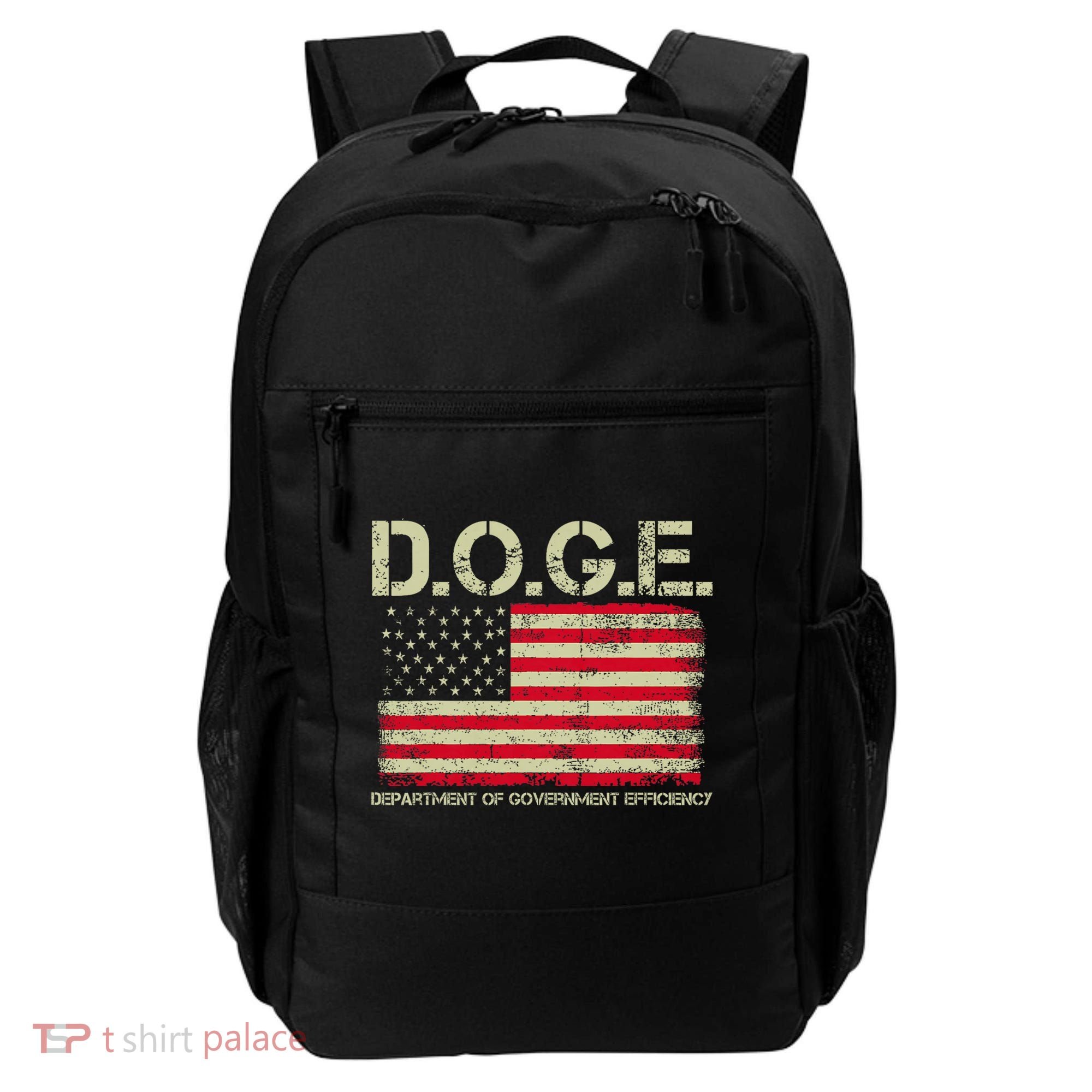 D.O.G.E Doge Department Of Government Efficiency On Back Backpack