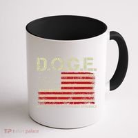 D.O.G.E Doge Department Of Government Efficiency On Back Coffee Mug thumb 1